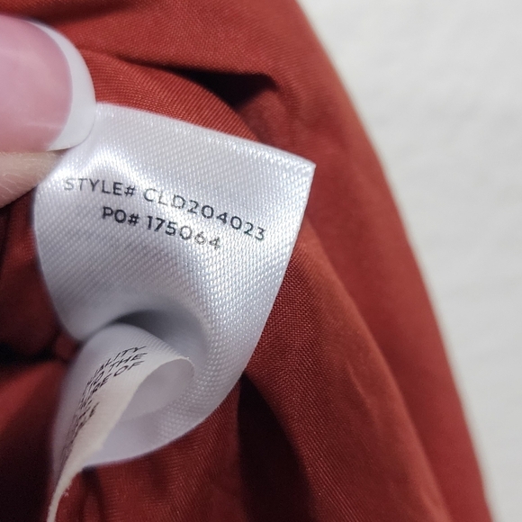 Lulu's Red Carpet Romance Rust Orange Satin Square Neck Maxi Dress L Party - Picture 12 of 12